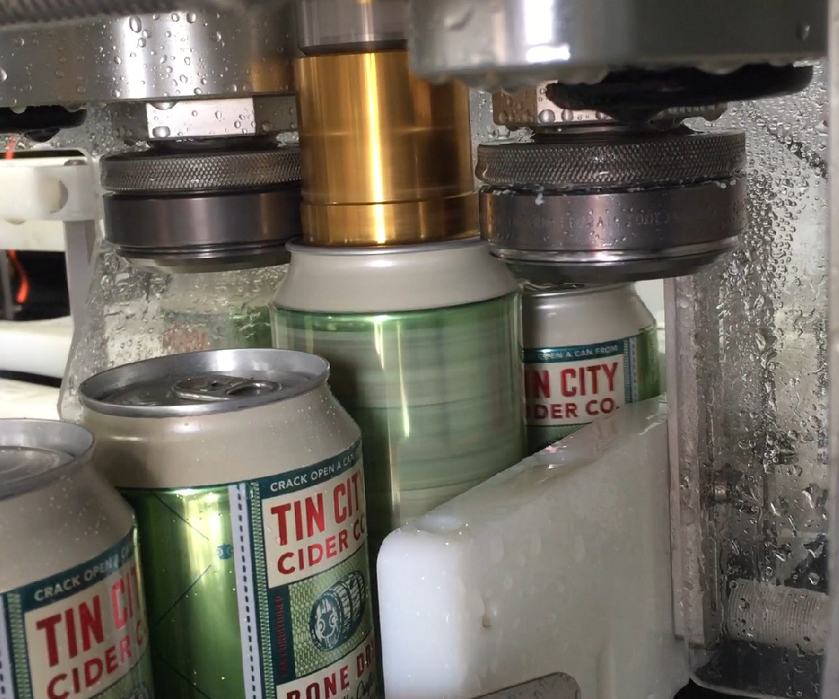 Evolution Series WG4 Canning Line_Canned Cider_Seaming Cans_Wild Goose Filling